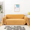 Stol täcker vattentät mjuk filt fast färg linnetyg soffa täcker mångsidig slipcover för vardagsrum soffor heminredning 230105