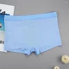 Onderbroek 4 stcs/lot plus size size herenboxer shorts ijs zijden slipjes grafeen vocht absorberend zacht elastisch ondergoed mannetje