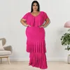 Plus size jurken vrouwen feest stok stevige elegante dame mode avondjurken 2023 zomer vrouwelijke outfits groothandel