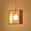 Lampade a sospensione 3 modelli Modern Wood Lights Lampada creativa Art Lighting Apparecchio Lampara Colgante per camera da letto Hanglampen Lampe