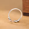 Cluster Rings Minimalist Silver Color For Women Couples Fashion Vintage Handmade Knotted Birthday Party Jewelry Gifts