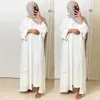 Этническая одежда Турции Открытое кардиганское платье для женщин Исламский абайя Дубай Мусульманские платья Фронта Продажа кафтан Marocain LSM331