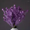 Fleurs décoratives 10pcs pe rose artificielle fleur plume herbe bouquet bricolo