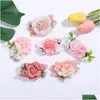 Acess￳rios para cabelos Baby Hairpins Clips Girls Simation Flower Barrette Wedding Party Headwearwar