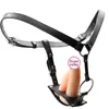 Sex Toy Dildos Femme plug anal sortir porter des sous-vêtements orgasmiques flirter avec des hommes faux pénis en cuir pantalon double tige de traction insérée