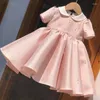 Robes de fille arrivée anniversaire soirée fête infantile grand nœud robe pour filles mariage Satin princesse bébé