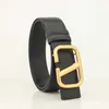 Luxury Designer Belt Classic Versatile Men and Women Fashion Belt Wide 3,8 cm dubbelsidig slät spänne jeans med bokstäver