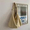 Evening Bags Korean Style College Canvas Shoulder Bag Bucket Strap Knotted Design Large Capacity Shopping