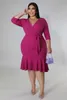 Sukienki w dużych rozmiarach kobiety 5xl sukienka solidna v dekolt rzęsła elegancka na pulchną letnią imprezę bodycon szatę damę modne ubrania hurtowe