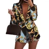 Women's Suits 2023 Trend Women Lapel Leopard Print Long Sleeves Suit Jacket Elegant Fall Winter Office Lady Cardigan Coat Casual Streetwear