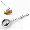 Tea Strainers Mesh Strainer Stainless Steel Infuser Ball Reusable Metal Bag Filter Loose Leaf Teas For Mug Teapot Teaware Dbc Drop D Dhnev