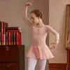 Stage Wear Ballet Dress Girl Fancy For Girls Body da ballo a maniche lunghe Costume classico Gonna Abiti da ballerina