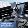Supports Support de téléphone magnétique pliable à 360 ° Support de tableau de bord de voiture Rotation Aimants puissants