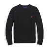 Kazaklar erkek kazak polo küçük at kazakları örgü pamuk boş zamanları sıcak sweatshirt jumper pullover