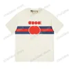 xinxinbuy Men designer Tee t shirt Paris stripe letters Embroidery print short sleeve cotton women white black Apricot XS-2XL