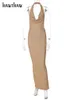 فساتين الحفلات Hawthaw Women Sexy v Neck Club Evening BodyCon Long Dress Outshes Streetwear Summer Adms بالجملة للأعمال 230105