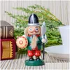 Décorations De Noël 6Pcs Casse-Noisette Décoration 10Cm En Bois Soldat Cadeau Créatif Pendentif Marionnette Pour Enfant Dbc Drop Delivery Home G Dhy9V