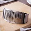 Fruit Vegetable Tools Portable Stainless Steel Garlic Press Chooper Hand Garlics Grinder Grater Cutter Slicer Kitchen Gadget Vt067 Dhwtv