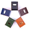 Latest Colorful PU Leather Natural Wooden Cigarette Case Dry Herb Tobacco Stash Cases Holder Portable Storage Box Smoking Container DHL
