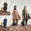 Vêtements ethniques soyeux Djellaba robe musulmane 2 pièces costumes élégant longue islamique Abayas femmes modeste usure EID ensembles WY584