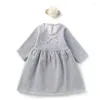 Ensembles de vêtements bébé filles robes pour 12 mois-4 ans robe de princesse a-ligne bandeau épaissi Plus velours Boutique enfants