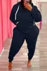 Tracksuits plus size dames sets 2023 herfst solide hoodies en broek mode tweedelige dame tracksuit sweatshirt sexy vrouwelijke kleding