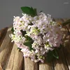 Decorative Flowers 2023 5 Pcs Christmas Decoration Gift Lilac Artificial Flower Craft Bouquet Vase Birth Party Wedding Home Garden