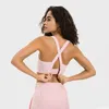 Ll citronen yoga ondersteunen bh's terug hoog drie rijen gesp mode ademende tanktops voor vrouwen vest ondergoed super brede schouderband sport beha