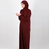 Etnische kleding Eid Hooded Muslimvrouwen hijab aangebed Gebed kleding kleding ramadan één stuk volledige cover Abaya Islam Dubai bescheiden gewaad zwart