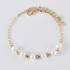 Bangle Vintage Gold Color Faux Pearl Crystal Sun Pendant Bracelet Fashion Bracelets For Women Boho Multilevel Chain Jewelry Gift