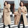 Trench-coats pour femmes Fashion 2023Winter Coat Women Style To Overcome Female Plush Liner Amovible Mi-Longueur Avec Un Et Deux Porter