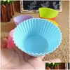 Cupcake 6 colorido sile muffin bolo mod de caixa de capa Bakeware bandeja de molde de cozinha de cozinha jumbo dh0158 entrega home jardim cozinha jantar b dhim0