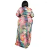 Grande taille robes grandes belles femmes Maxi Robe femme Sexy col en V à manches longues Robe fille décontracté lâche Vestidos dame Bandage