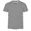 Men's T Shirts Summer 3D Printing Black And White Striped Plaid T-shirt Fashion Casual Comfortable Short-sleeved XXS-6XL