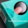 Gift Wrap Round Transparent Stickers 500pcs/roll Self Adhesive Sticker Tab For Snack EXPRESS Wrapping Box Sealing Clear