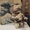 مجسمات ألعاب الحركة 28 سنتيمتر Berbricklys 400 Bearbrick The Great Wave off Kanagawa Bear Collection نموذج هدية هدية فنية T230105