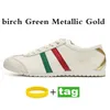 Klassische Laufschuhe Tiger 66s Leder Laufschuhe Herren Damen Birke Grün Weiß Blau Creme Dunkelgrau Weiß Schwarz Sportschuh Designer Herren Schnürriemen Sneakers