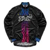 레이싱 자켓 겨울/봄 트윈 6 사이클 윈드 브레이커 자전거 색상 줄무늬 긴 슬리브 방풍 방수 재킷 UV 유니폼 자전거
