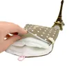 Förvaringspåsar polka dot arrangör kvinnlig hygien sanitära servetter paket liten bomullspåse handväska heminredning