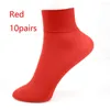 Women Socks 1/5/10 Pairs Fashion Autumn Winter Warm Ladies Girls Solid Color Wide Mouth Nylon Ankle Men