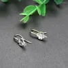 Boucles d'oreilles cerceau bonne qualité couleur Remian véritable plaqué or CZ pavé poisson fil trèfle boucle d'oreille pour la fabrication de bricolage