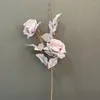 装飾的な花の長い枝ローズ人工マルチカラーホームデコレーション偽のフラワーガーデンパーティーウェディングデコレーションシルク5pc/ロット