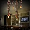 Hanglampen retro vintage touwlicht Amerikaans industrieel hangende creatief loft country stijl plafond E27 110-220V
