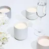 Storage Bottles Nordic Ceramic Candle Cup Minimalist Creative Solid Color Jar Ornaments Christmas Home Decoration