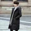 Men's Down Men Casual Winter Long Warm Coat Jackets 2023 Fashion Thickened White Duck Hooded M-3XL