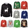 Maglioni da donna Vacanze di Natale Stampa Maglione a maniche lunghe Coppia di pullover girocollo stampati alci peluche