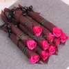 Rose artificial de un solo tallo Romántica Valentín Día de la boda Jabón de cumpleaños Rose Rose Red Pink Blue Lavender GG01