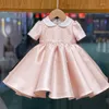 Robes de fille arrivée anniversaire soirée fête infantile grand nœud robe pour filles mariage Satin princesse bébé