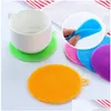 Cleaning Brushes Round Sile Brush Antiscald Nonstick Oil Kitchen Dish Washing Clean Hygienic Artifact Rag Vt1931 Drop Delivery Home Dh97G