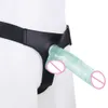 Sexspielzeug-Dildos. Simulierte Frau mit künstlichem Penis. Alternativer vorderer und hinterer Analstopper für Erwachsene